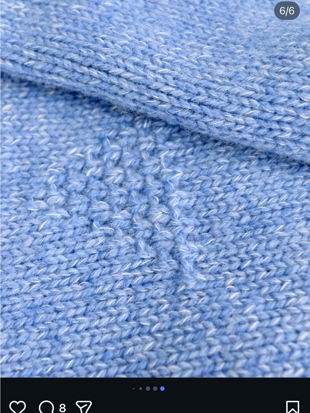 ISO NAVYGREY CO flecked crew in Cyanus - Picture 3 of 3